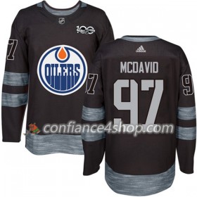 Adidas Maillot de Hockey Edmonton Oilers Connor McDavid 97 1917-2017 100th Anniversary Noir Authentic - Homme